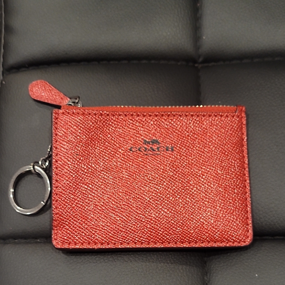 Coach Scarlet Leather Key Holder